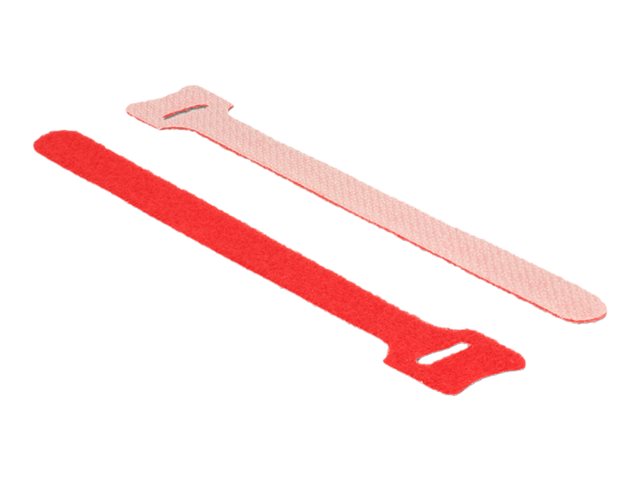 Delock Velcro - Kabelbinder - 15 cm - Rot (Packung mit 10)