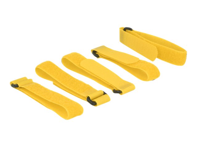 Delock Klettverschluss - 30 cm - Gelb (Packung mit 5)