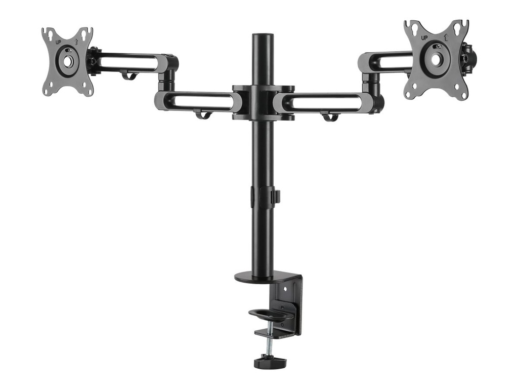 StarTech.com ARMDUAL3 Doppel Monitorarm zur Tischmontage (Gelenkarme für bis zu 32-Zoll-VESA Bildschirme, Monitorhalterung)