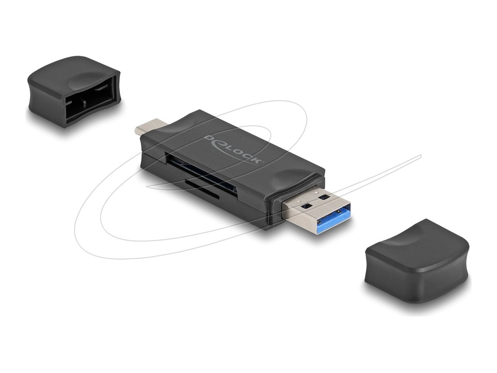 [91020] Delock Kartenleser (microSD, SD) - USB 3.0/USB-C