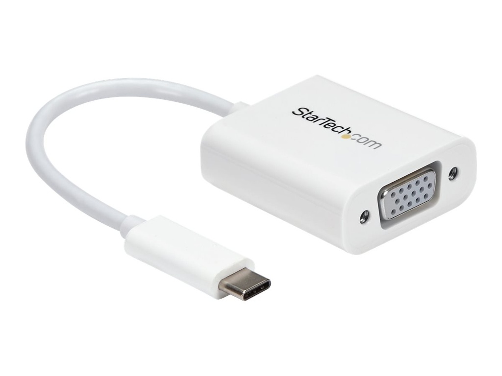[CDP2VGAW] StarTech.com StarTech USB-C auf VGA Adapter - USB Typ-C zu VGA Video Konverter - Weiß - USB/VGA-Adapter - USB-C (M)