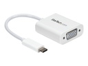 StarTech.com StarTech USB-C auf VGA Adapter - USB Typ-C zu VGA Video Konverter - Weiß - USB/VGA-Adapter - USB-C (M)