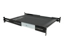 StarTech.com 2HE ausziehbarer Rack-Fachboden belüftet - 22.7kg - 19 Serverschrank Rack-Shelf - Schwarz - Rack - Regal - 1U - 48.3 cm (19")