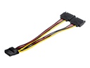 StarTech.com StarTech Dual SATA to LP4 Power Doubler Cable Adapter, 2 SATA to 4 Pin LP4 Internal PC Peripheral Power Supply Connector, SATA Y Cable, Male/Female, 18 AWG Wire, 9 Amps at 12V (108W)