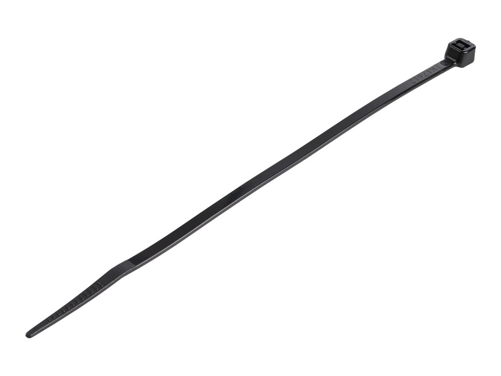 StarTech.com Kabelbinder - 152x3 mm, gebogene Spitze, schwarz, 1000 Stück - Kabelbinder - 15.24 cm - Schwarz - TAA-konform (Packung mit 1000)