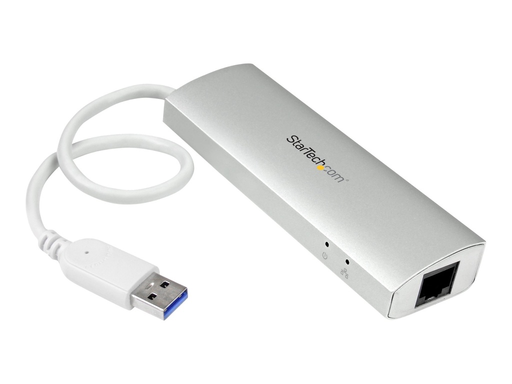 [ST3300G3UA] StarTech.com Startech 3 Port mobiler USB 3.0 Hub plus Gigabit