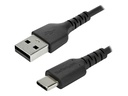 StarTech.com StarTech 2m USB-A auf USB-C Ladekabel - Dauerhaftes USB 2.0 auf USB Typ-C Datenübertragungs- und Schnellladekabel - Robuster TPE-Mantel Aramidfaser, M/M, 3A - Schwarz (RUSB2AC2MB)