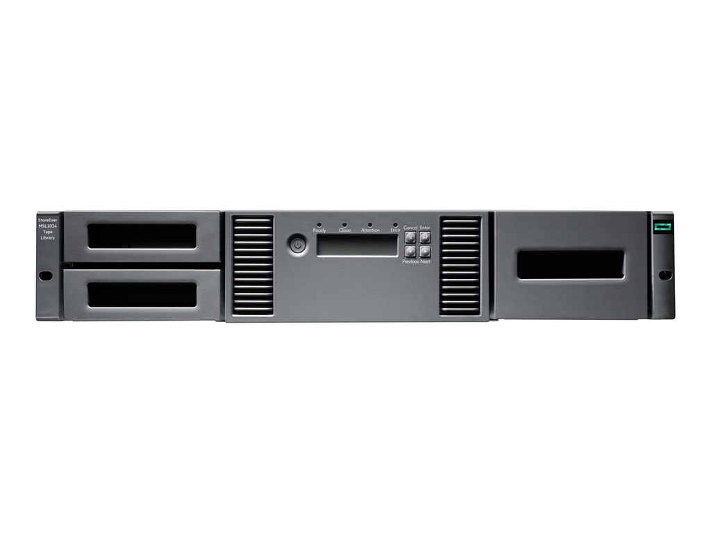 [P84146-B25] HPE Storage MSL2024 - Bandbibliothek - 432 TB / 1.08 PB - Steckplätze: 24 - LTO Ultrium (18 TB / 45 TB)