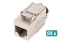 DIGITUS CAT 8.1 Keystone Modul, geschirmt, werkzeugfreier Montageanschluss - 24 Stk.