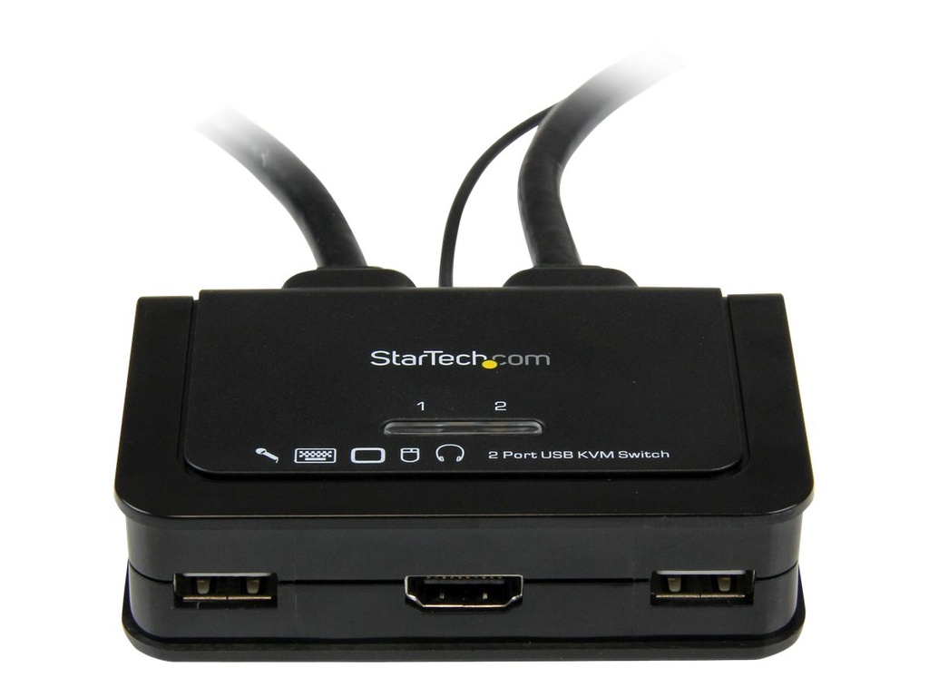 StarTech.com 2 Port USB HDMI KVM Switch mit Audio und Fernschalter