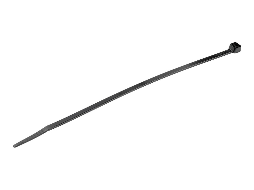 StarTech.com Kabelbinder - 203x4 mm, gebogene Spitze, schwarz, 100 Stück - Kabelbinder - 20.32 cm - Schwarz - TAA-konform (Packung mit 100)