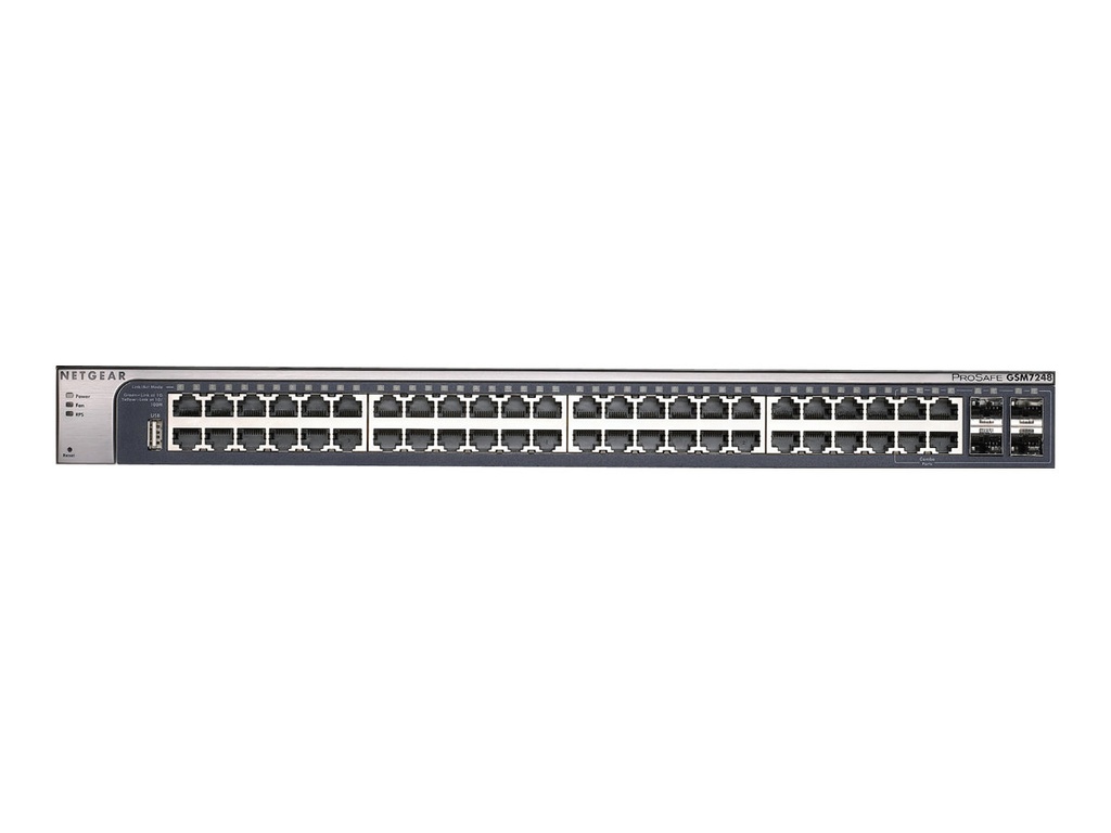 Netgear GSM7248v2 - Switch - managed - 48 x 10/100/1000