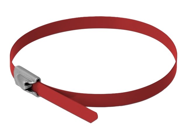 [18777] Delock Kabelbinder - 20 cm - Rot (Packung mit