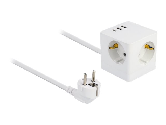 Delock Netzteil - 17 Watt - 3.4 A - 6 Ausgabeanschlussstellen (2 x USB, 24 pin USB-C, 3 x Stecker CEE 7/3)