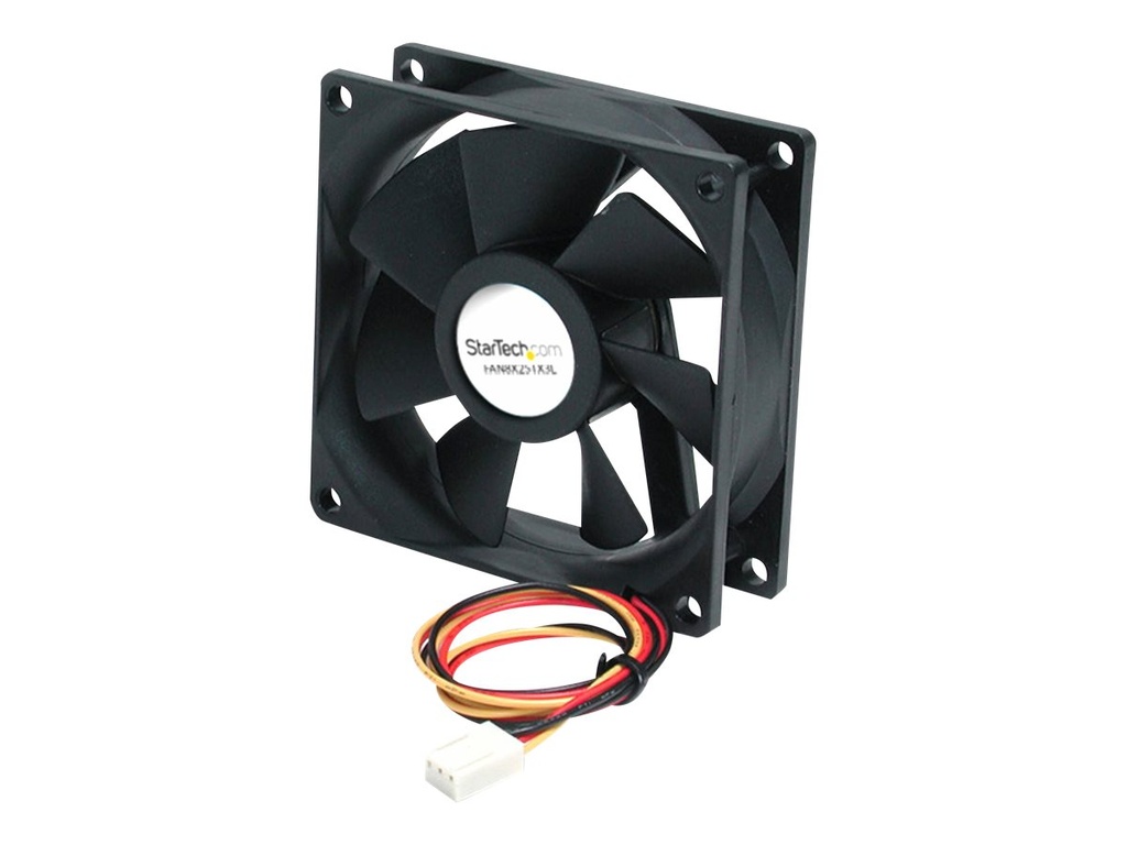 StarTech.com 80mm Gehäuselüfter - Lüfter 8cm für PC Gehäuse mit 3-pin Molex Stecker (80mmx80mmx25mm)