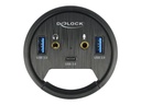 Delock In-Desk Hub - Hub - 2 x USB 3.2 Gen 1 + 2 x Audio + 1 x USB-C 3.2 Gen 1