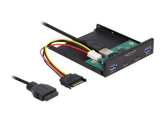 Delock Anschlüsse am vorderen Bedienfeld des