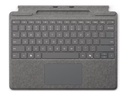 Microsoft Surface Pro Keyboard - Tastatur - mit Trackpad, Beschleunigungsmesser, Surface Slim Pen 2 Ablage- und Ladeschale - AZERTY - Belgien - Platin - für Microsoft Surface Pro 8, Pro 8 for Business, Pro 9, Pro 9 for Business, Pro 10 for Business, Pro (11th Edition)