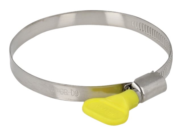 [19454] Delock Butterfly - Schlauchschelle - geeignet für 60 - 80 mm Schlauch - Gelb (Packung mit 10)