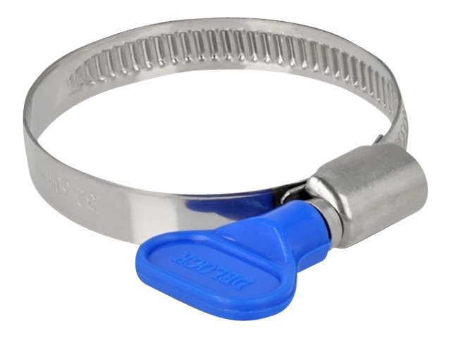 Delock Butterfly - Schlauchschelle - geeignet für 32 - 50 mm Schlauch - Blau (Packung mit 10)