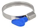 Delock Butterfly - Schlauchschelle - geeignet für 32 - 50 mm Schlauch - Blau (Packung mit 10)