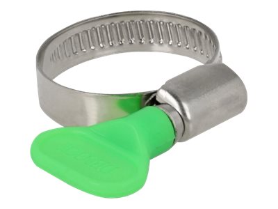 Delock Butterfly - Schlauchschelle - geeignet für 22 - 32 mm Schlauch - grün (Packung mit 10)