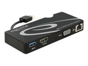 Delock Dockingstation - USB - VGA, HDMI - 1GbE