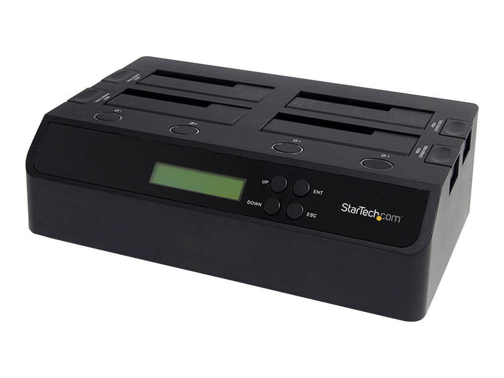 [SATDOCK4U3RE] StarTech.com 4 Bay Festplatten Kopierstation USB 3.0 / eSATA auf SATA - HDD 1:3 Duplikator - Standalone Festplattenkloner - Festplattenduplikator - 4 Schächte (SATA-300)