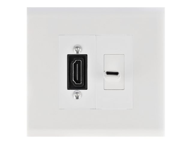 Delock Easy 45 - Rahmen - 2 Module - weiß