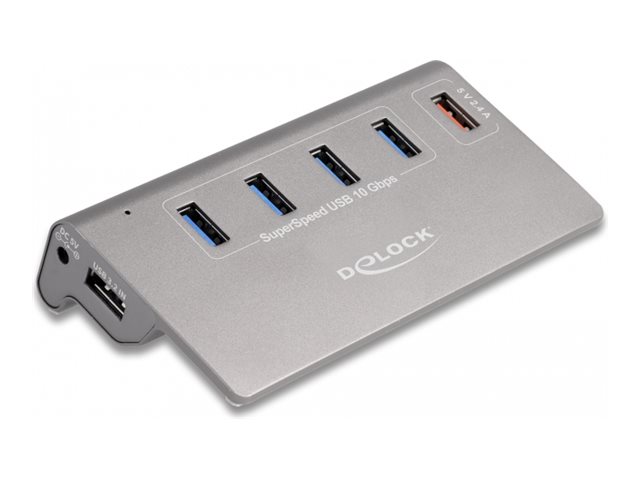 Delock Hub - 10 Gbps, + 1 Fast Charging Port inkl. Spannungsversorgung