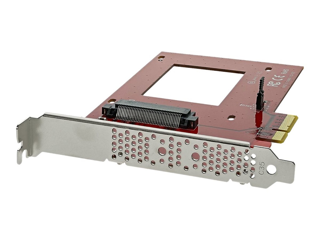 StarTech.com Startech U.2 auf PCIe Adapter für 2,5" U.2 NVMe SSD - SFF 8639 - 4x PCI Express 3.0 - NVMe PCIe Adapter - U.2 PCIe Karte - Schnittstellenadapter - 2.5" (6.4 cm)