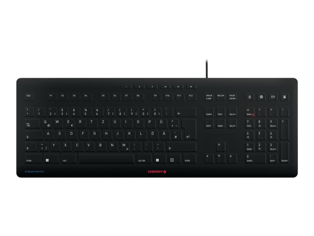 Cherry STREAM - Tastatur - USB - Deutsch - Tastenschalter: