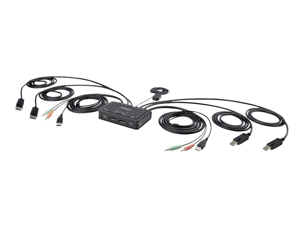 StarTech.com 2-Port Dual Monitor KVM Switch DisplayPort