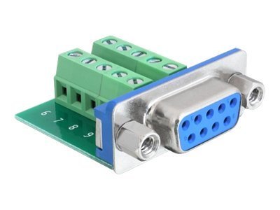 Delock Adapter Sub-D 9 Pin Buchse > Terminalblock 10 Pin - Sub-D 9 Pin Buchse - 10 Pin Terminalblock