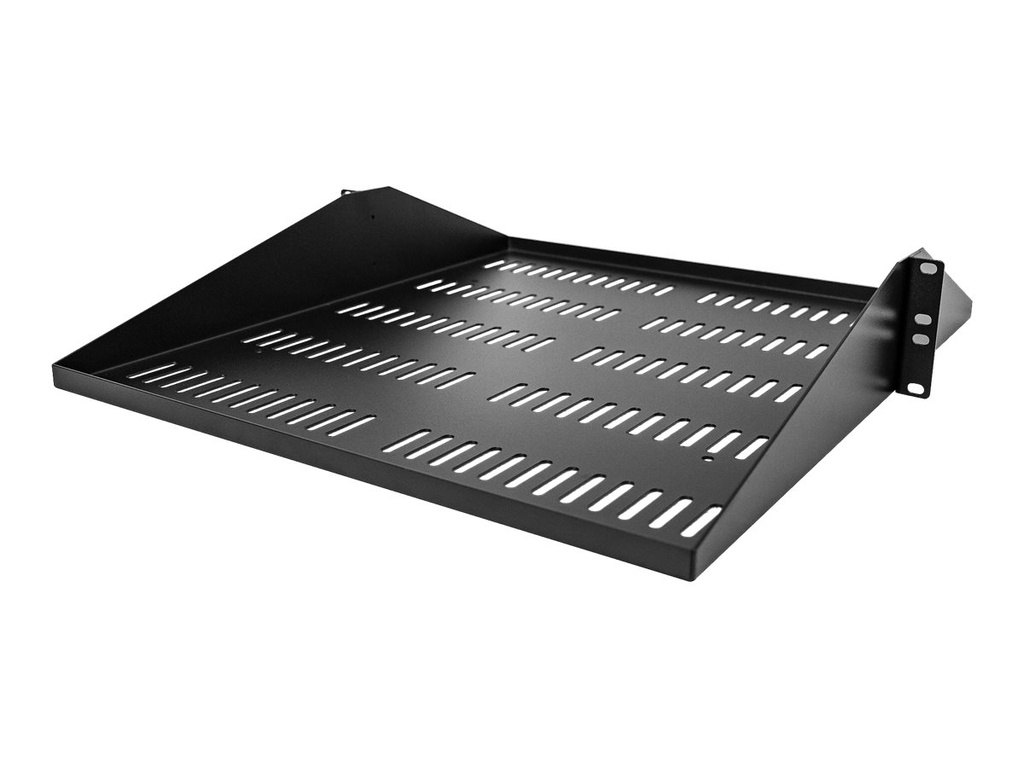 StarTech.com 2U 19 Zoll Fachboden für Rack - Perforierte, freitragende rack ablage mit zentrierter befestigung - Belüftete rack ablage - Belastbarkeit 91kg - 50cm tief (SHELF-2U-20-CENTER-V)