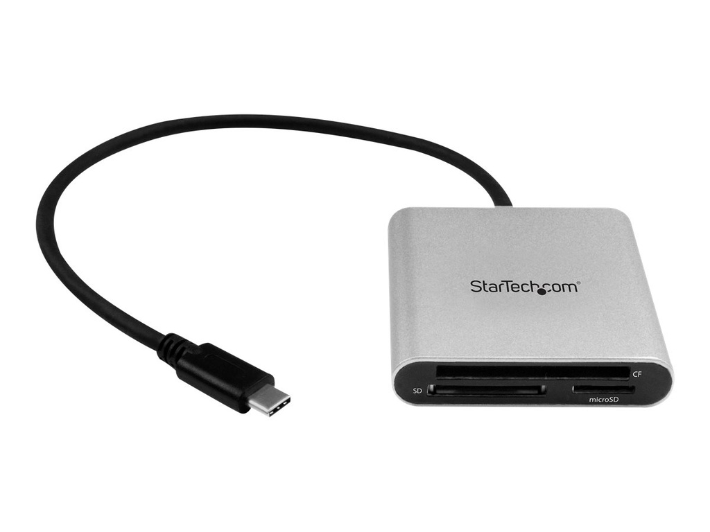 StarTech.com Startech USB 3.0 Kartenleser mit USB-C - SD, MicroSD, CompactFlash Speicherkartenleser mit USB-C Kabel - Kartenleser (CF I, CF II, MMC, SD, microSD, SDHC, microSDHC, SDXC, microSDXC)