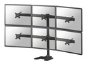 Neomounts FPMA-D700DD6 - Aufstellung - für 6 LCD-Displays - Schwarz - Bildschirmgröße: 25.4-68.6 cm (10"-27")