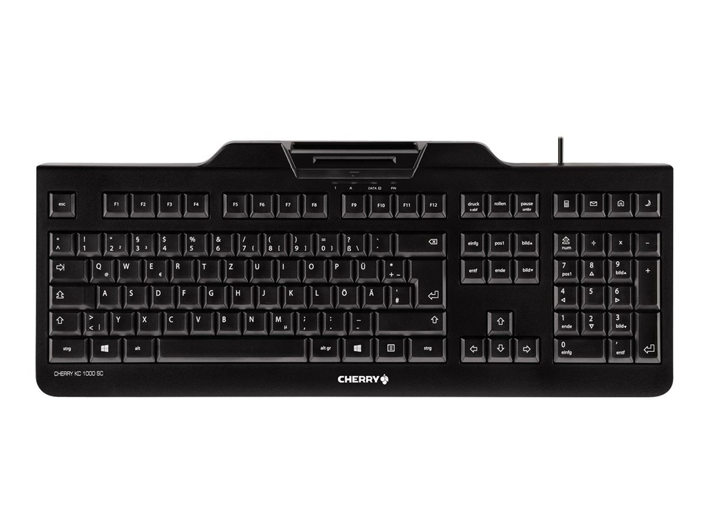 Cherry KC 1000 SC - Tastatur - USB - GB - Schwarz