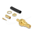 Delock SMB Buchse zum Crimpen RG-174 RG-316mit passendem Schrumpfschlauch