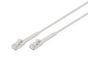 DIGITUS CAT 6A F-FTP abwinkelbares Patchkabel, Kupfer, 0,5 m, grau
