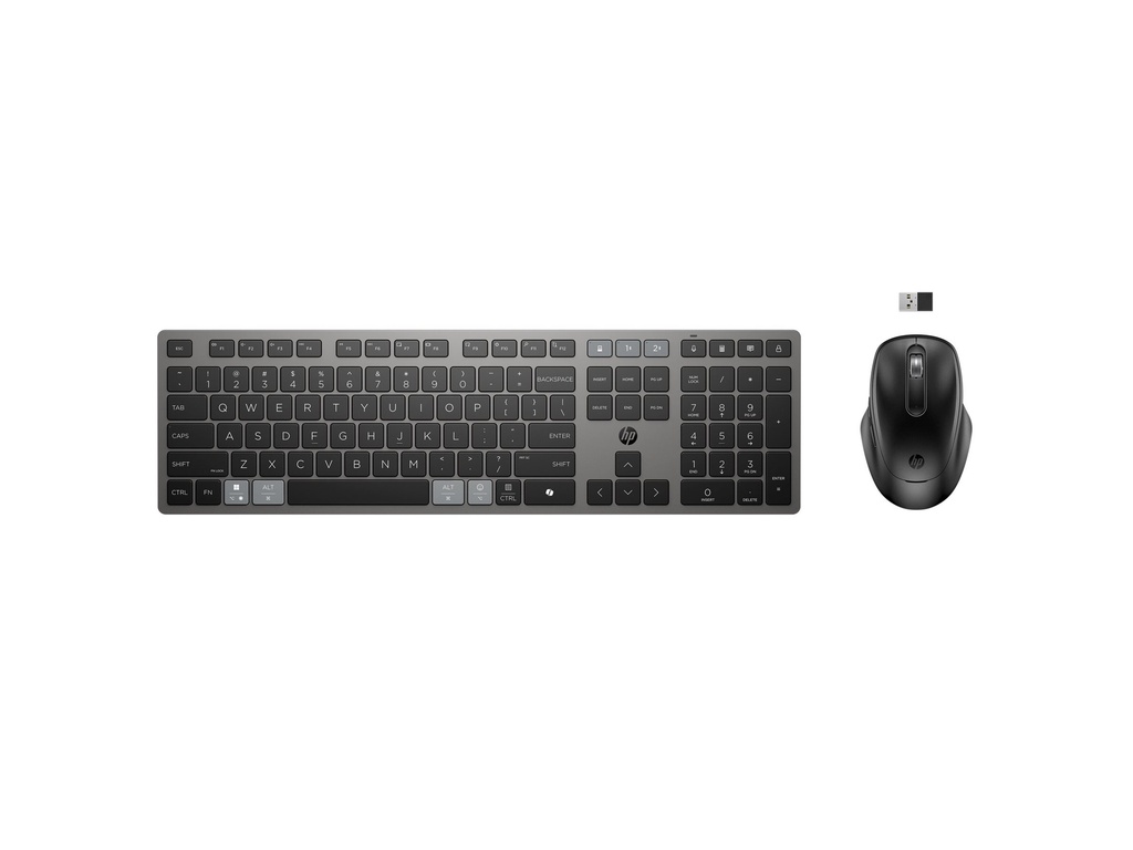 HP 725 - Tastatur-und-Maus-Set - multifunktional, wiederaufladbar, betrieben mit Superkondensator