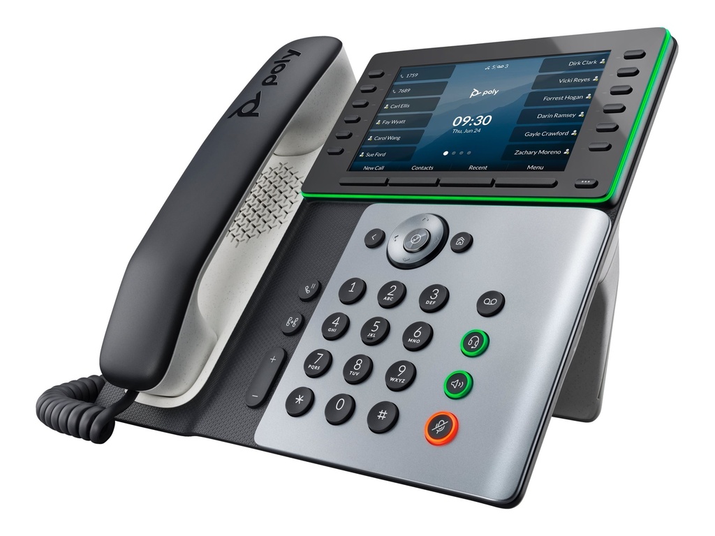 HP Poly Edge E500 - VoIP-Telefon mit Rufnummernanzeige/Anklopffunktion