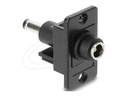 Delock Befestigungsplatte - DC-Stromversorgungsbuchse 5,5 mm (ID: 2,5 mm)