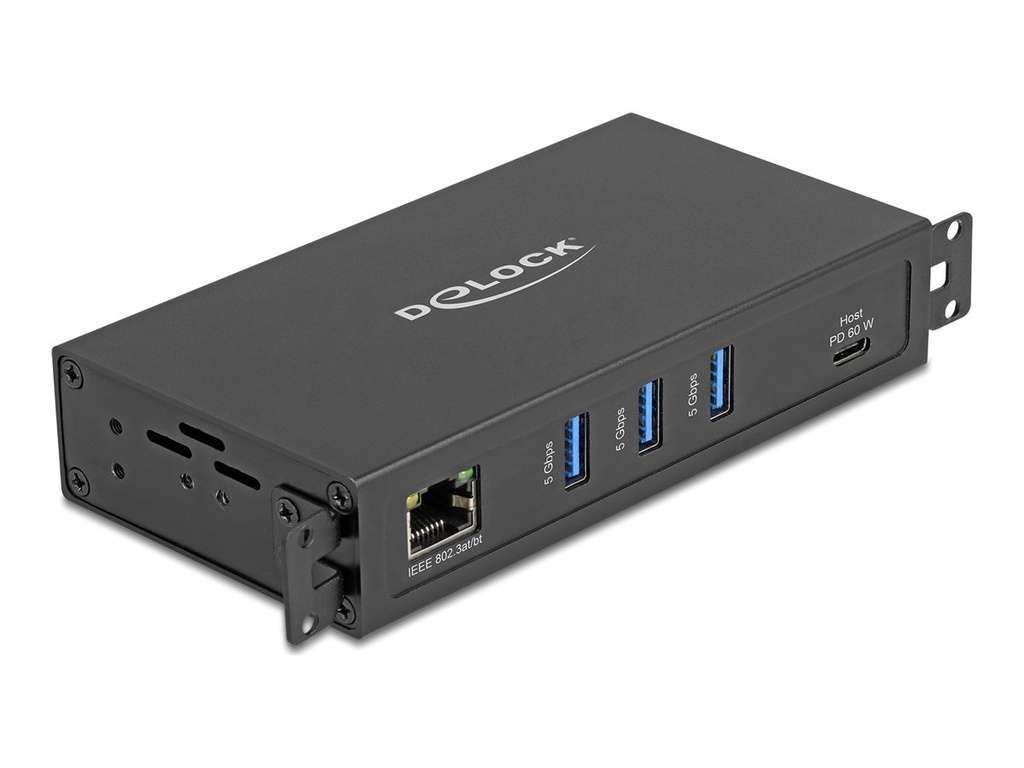 [64336] Delock Hub - RJ45, 1.5 kV isolation - 3 x USB 3.2 Gen 1 + 1 x USB-C 3.2 Gen 1 (Spannungsversorgung)