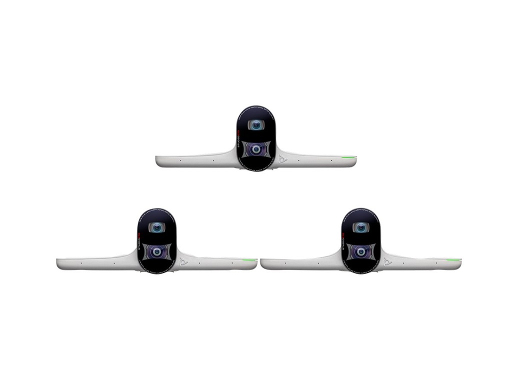 Poly HP Poly Studio E70 - Zoom Room Intelligent Director Camera Kit - Videokonferenz-Leiste - Certified for Zoom Rooms Intelligent Director - weiß (Packung mit 3)