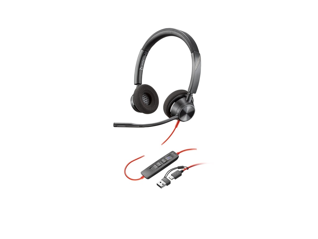 Poly Blackwire 3320 Stereo Headset - Headset - Plug and Play