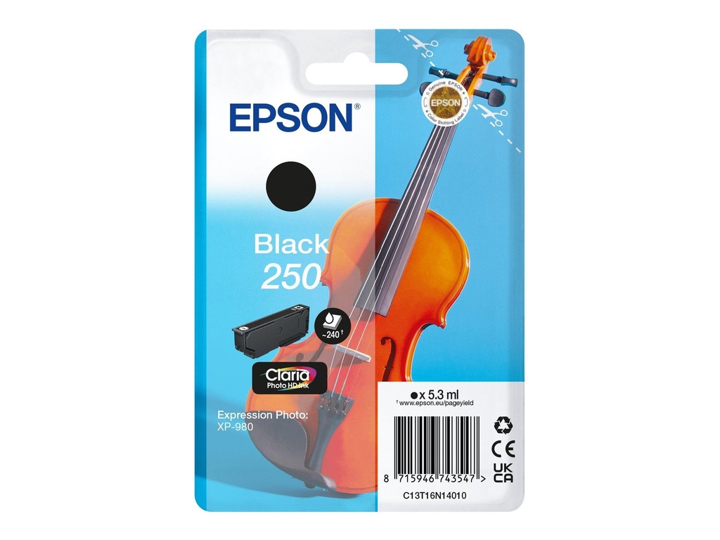 [C13T16N14010] Epson 250 - 5.3 ml - Schwarz - original - Blisterverpackung
