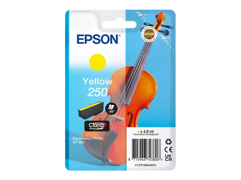 [C13T16N44010] Epson 250 - 4.8 ml - Gelb - original - Blisterverpackung