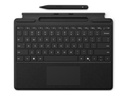 Microsoft Surface Pro Keyboard - Tastatur - mit Trackpad, Beschleunigungsmesser, Surface Slim Pen 2 Ablage- und Ladeschale - QWERTY - Spanisch - Schwarz - mit Slim Pen 2 - für Microsoft Surface Pro 8, Pro 8 for Business, Pro 9, Pro 9 for Business, Pro 10 for Business, Pro (11th Edition)