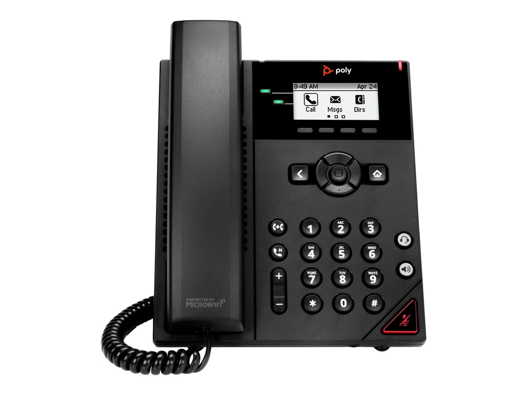 HP Poly VVX 150 - VoIP-Telefon - dreiweg Anruffunktion